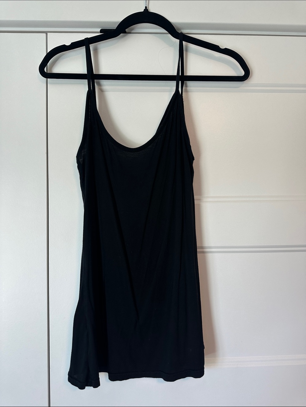 Women's Black Spaghetti Strap Tank Top